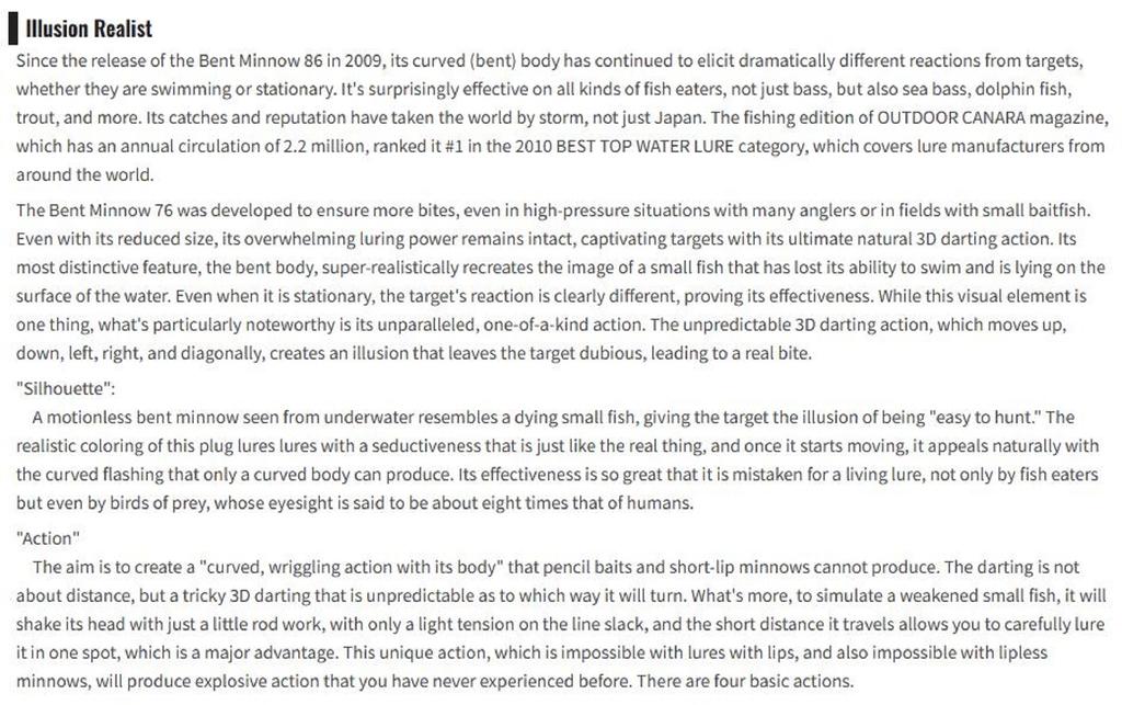 Sale OSP Bent Minnow 76F Floating Minnow Lure PH-87 (6228)