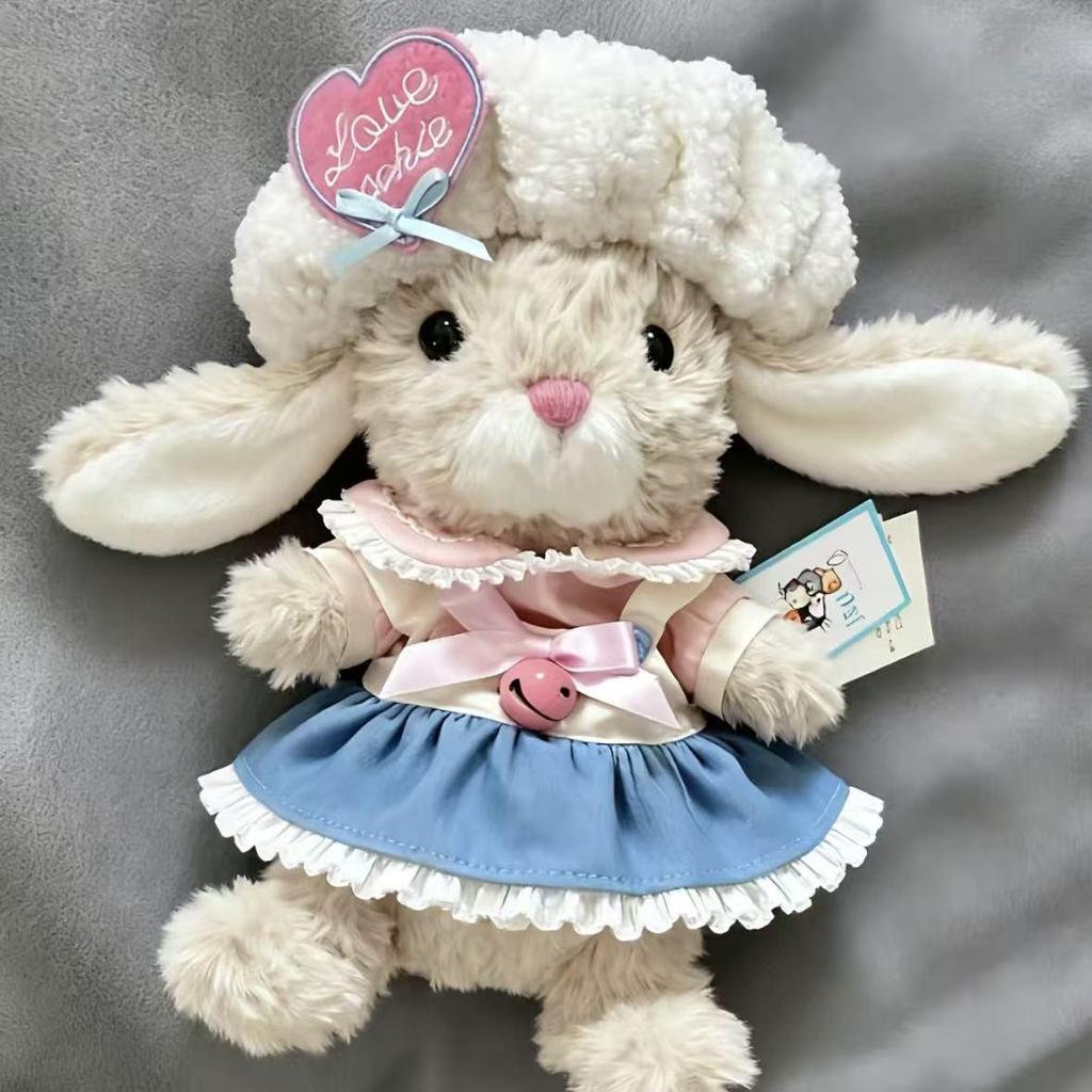 Lolita Cute Rabbit Plush Toy Doll Pendant - Adorable Bunny Figure with Outfit Gift