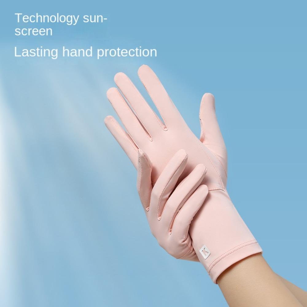 Ice Silk Sun Protection Riding Gloves Anti-UV Summer Driving Gloves Women Sunscreen Gloves  Ladies