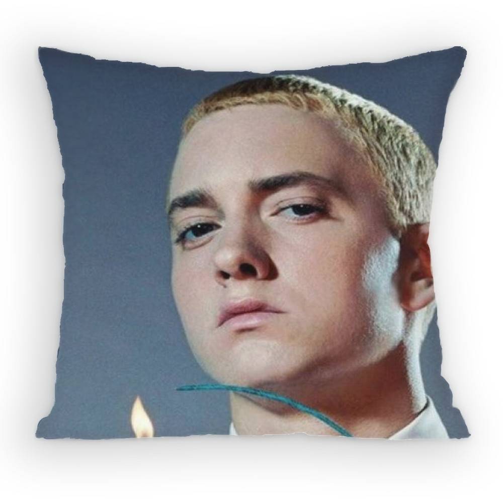 Rapper Singer EEminem Pillow Case Antidustmite Pillowcase Invisible Zipper Silky Short Plush Sofa Cushion Cover