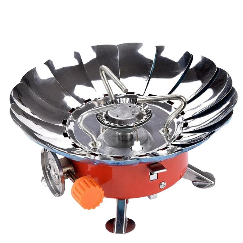 HIX Single Burner Gas Stove Set Folding Windproof Metallic BBQ Camping Stove Extension Butane Manual Outdoor Use