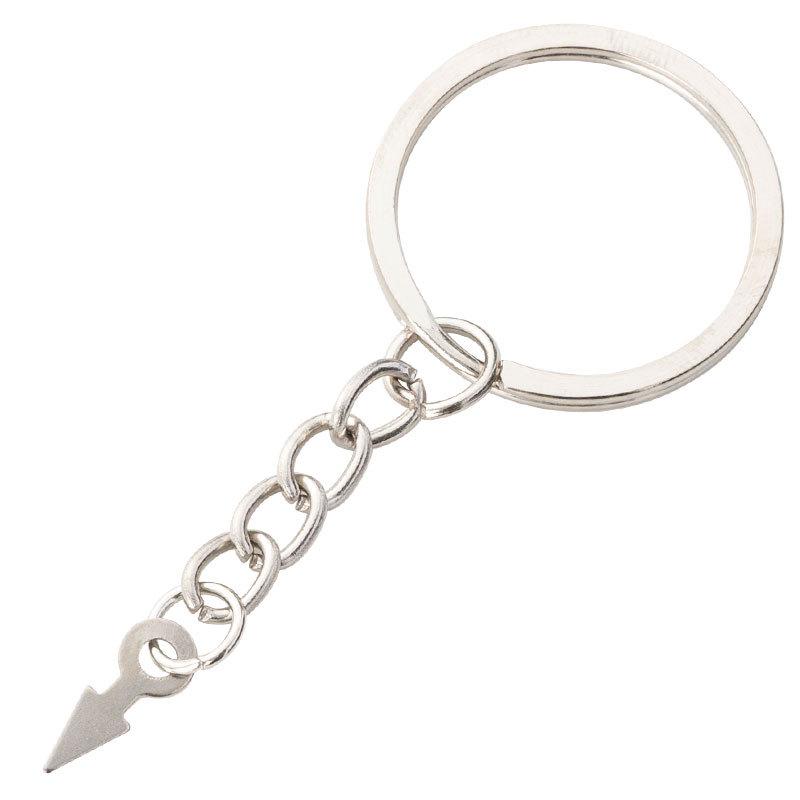 Triangle Tip Keychain Pendant, 25/30mm Keyring Chain DIY Jewelry Accessory