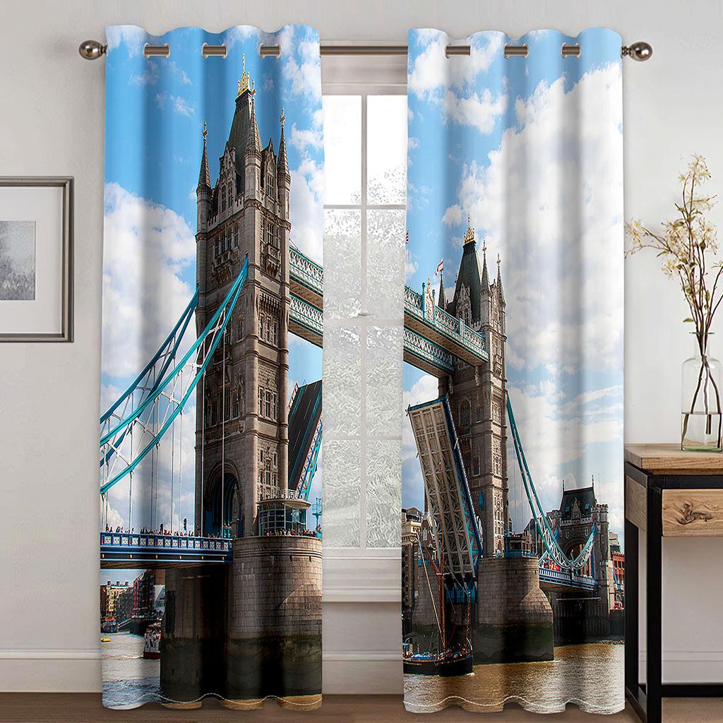 New Style York City Print Print Window Window Curtains Nyc Midtown Skyline In Evening Skyscrapers Photo Living Space Bedroom Space Window Drapes