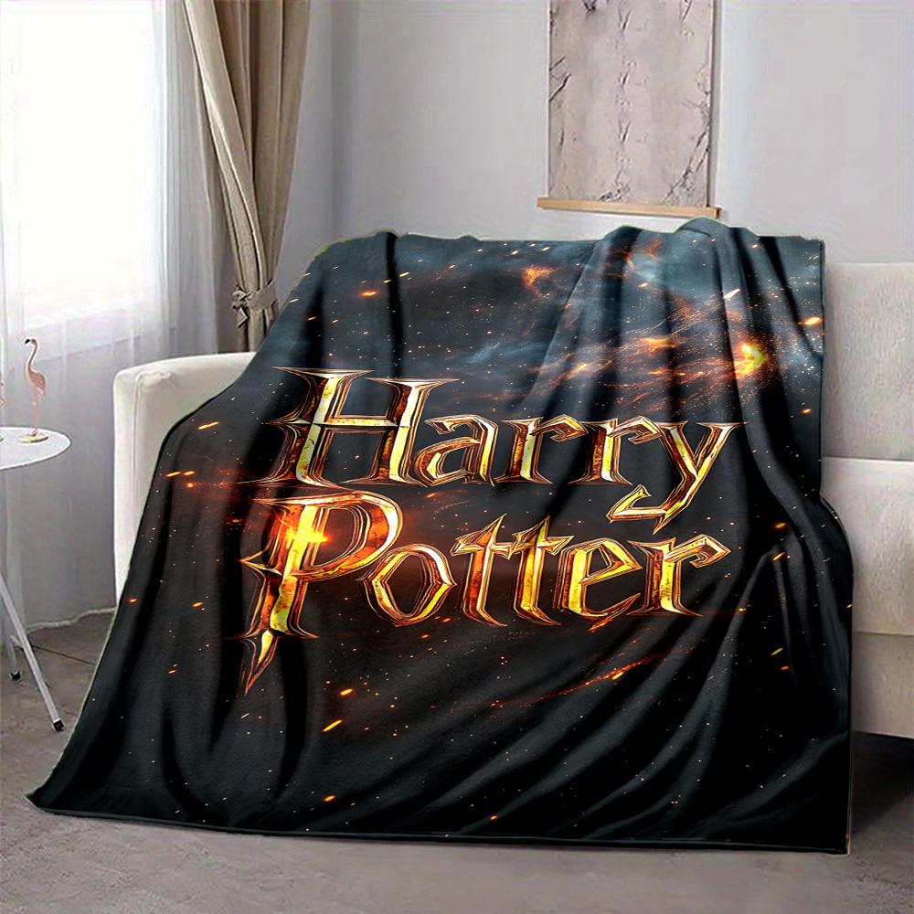 1pc Harry Potter Blanket Lightweight Flannel Throw For Sofa, Bed, Travel, Camping, Livingroom, Office, Couch, Chair, And Bed