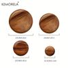 1 Piece of Natural Whole Wood South American Walnut Circular Handmade Plate, Round Sushi Plate, Dessert Fruit Bread Tableware
