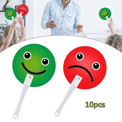 10 Piezas de Paletas de Votación Sí o No con Mango Multifuncionales Suministros para Eventos en el Aula para