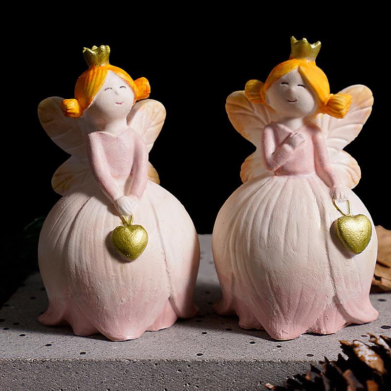 Lily Of The Valley Fairy Mold Forest Angel Girl Fairy Tale Crown Princess Plaster Figurine Silicone Mold