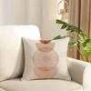 Boho Matisse Coral Lines Cushion Cover Reversible Plush Pillow Cover Soft Fluffy Home Decor for Sofa Bedroom