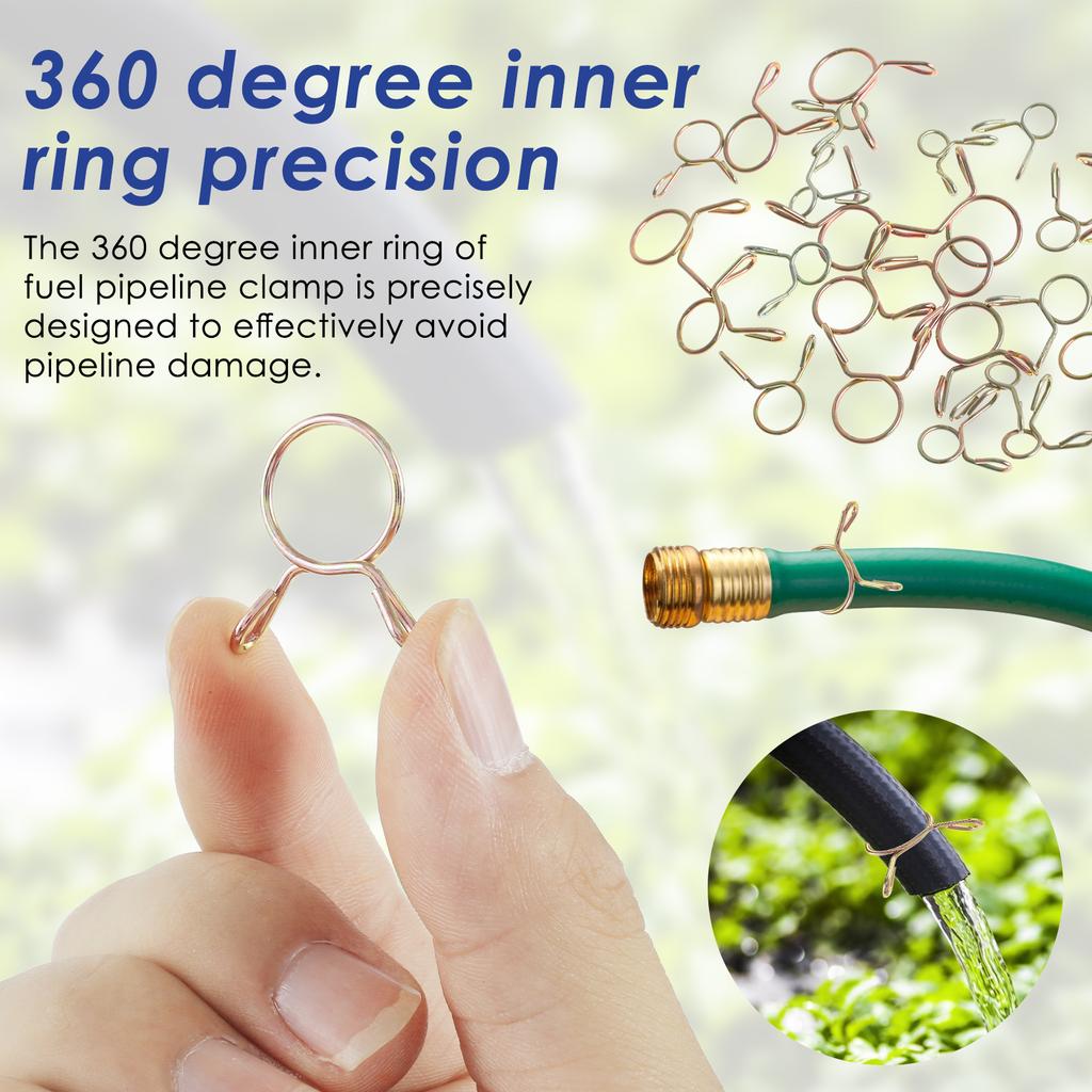 330/660Pcs Spring Hose Clamp Set Stainless Steel Fuel Line Hose Spring Clip Kit Small Hose Spring Clamp Assortment Kit Water