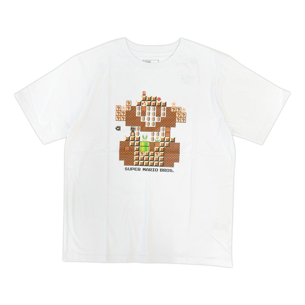 FinePlus Short Sleeve Super Mario Bros. Mario Pixel Mario Maker Retro Character T-Shirt