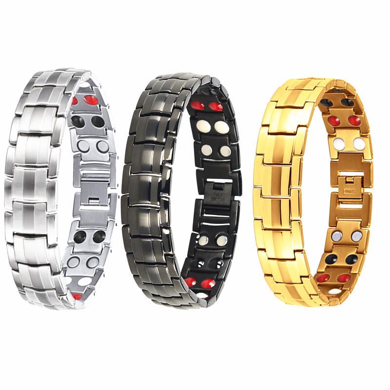 Detachable Double-Row Magnet Men's Bracelet - European and American Style