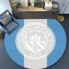 Manchester City Football Club3 Ronde Vloerkleed, Tapijt voor Woonkamer Slaapkamer Bank Speelkamer Decoratie, Antislip Vloermat
