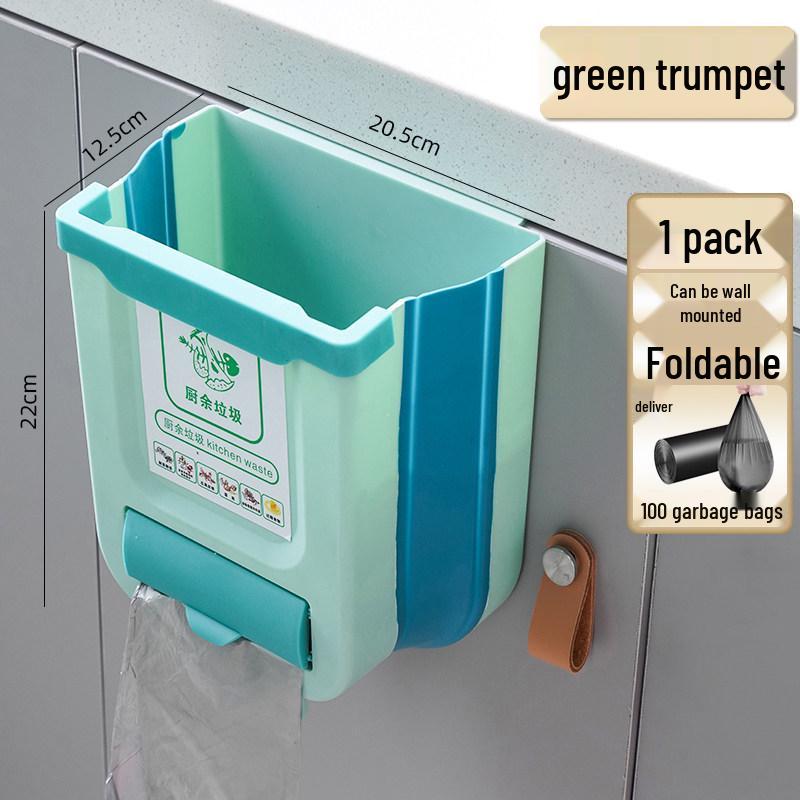 Wall-Mounted Foldable Kitchen & Bathroom Trash Bin