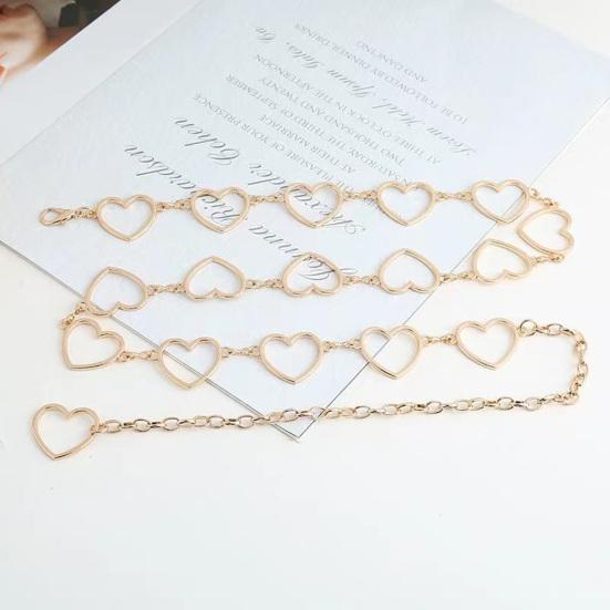 

Yousheng Women Waist Chain Hollow Heart Hip Hop Style Adjustable Length Individual Waist Decoration Body Jewelry Pants Pairing Chain