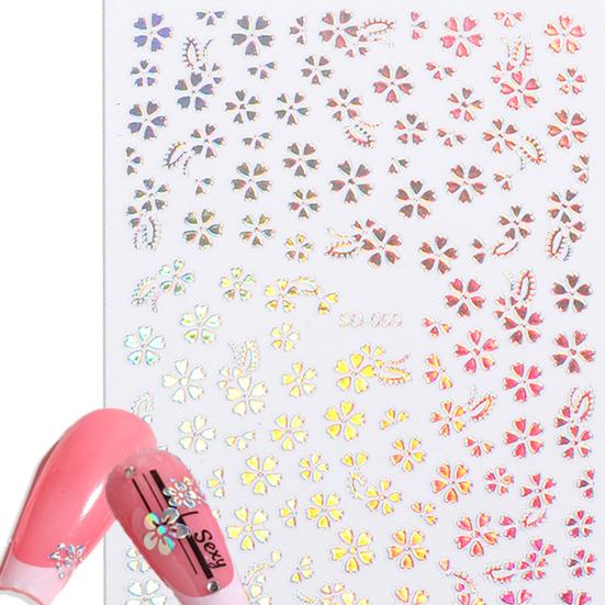 Nail Sticker Self Adhesive Removable Paper Three-dimensional Flower Nail Sticker DIY Nail Art Beauty Supplies