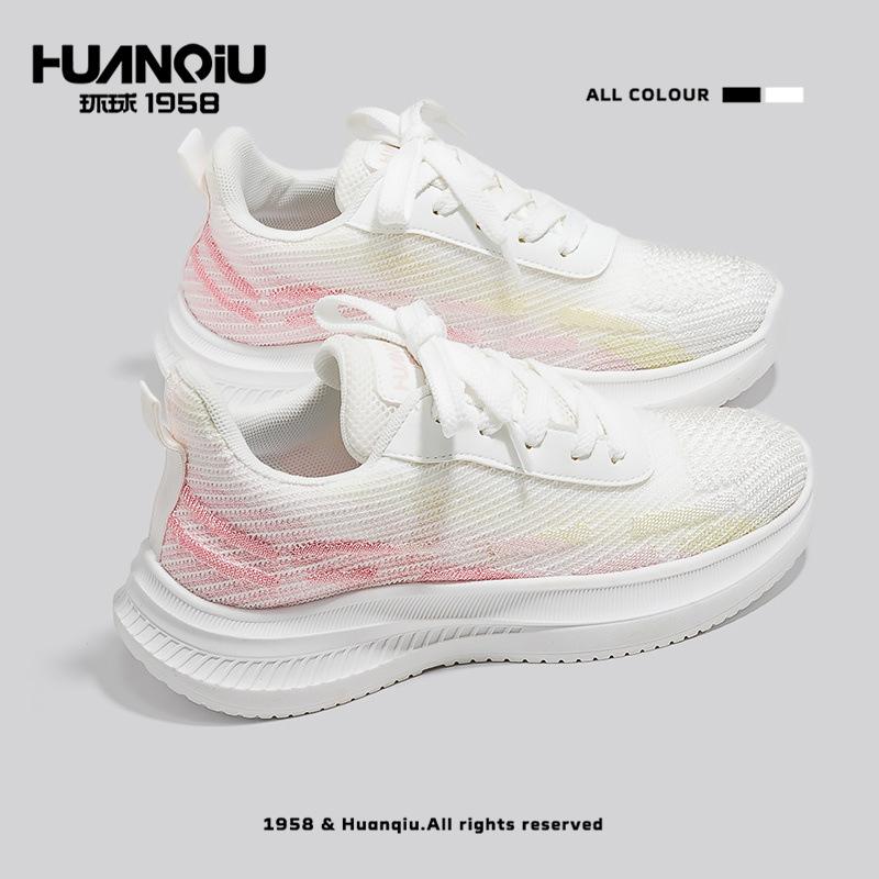 Global mesh flying weaving 22 summer new breathable thick-soled heightening casual sports running shoes 35