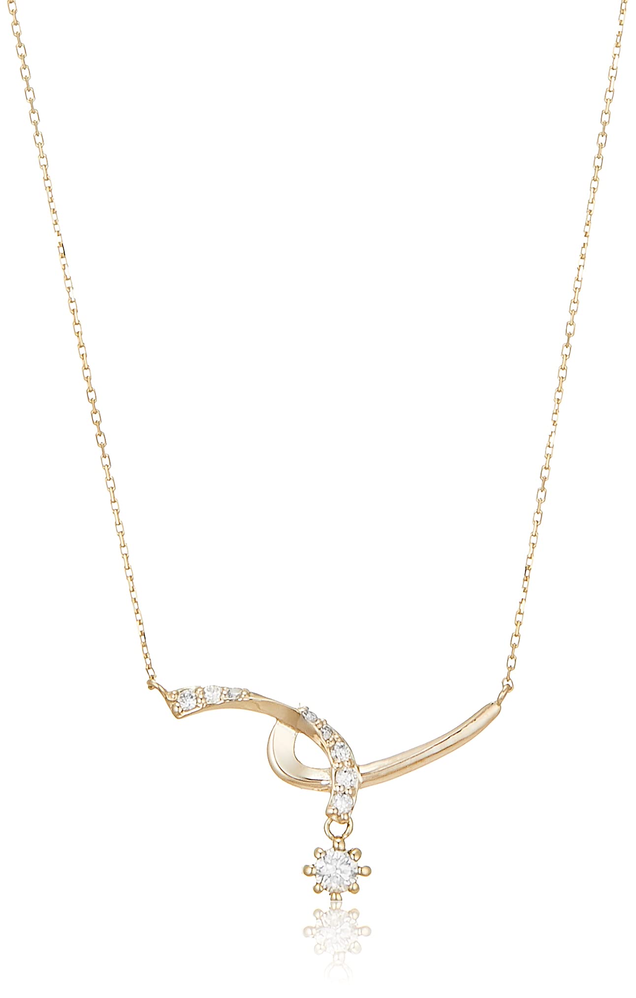 

Christmas Limited K10 Yellow Gold Diamond Necklace with Pouch [Bloom] 0344-2924-0019-0000