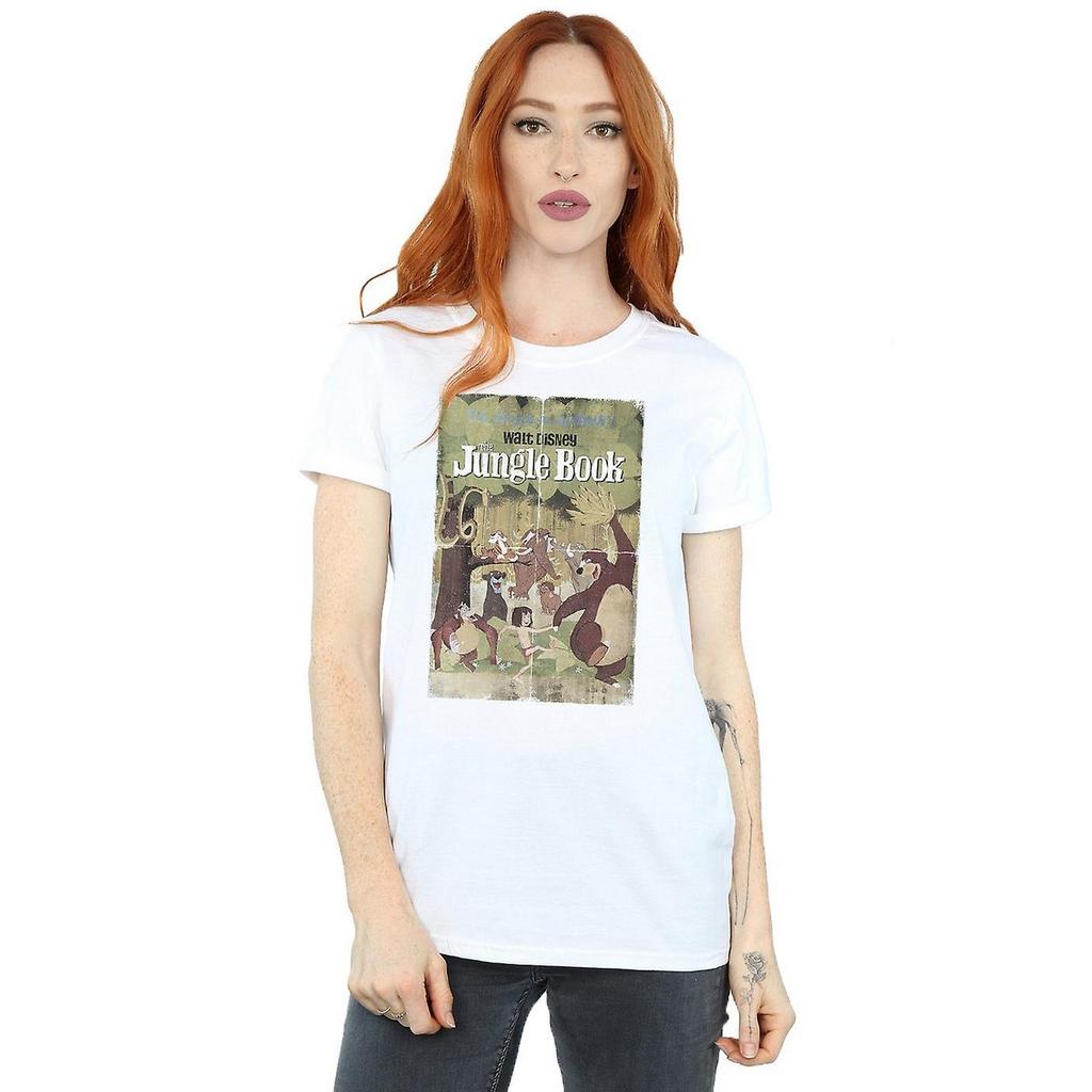 Jungle Book Womens/Ladies Retro Poster Cotton Boyfriend T-Shirt