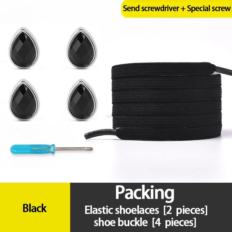 

Diamond Colorful Elastic Laces Sneakers Flat Shoelace for Shoes Rhinestone Shoe Laces Without Ties No Tie Shoelaces Kids Adult