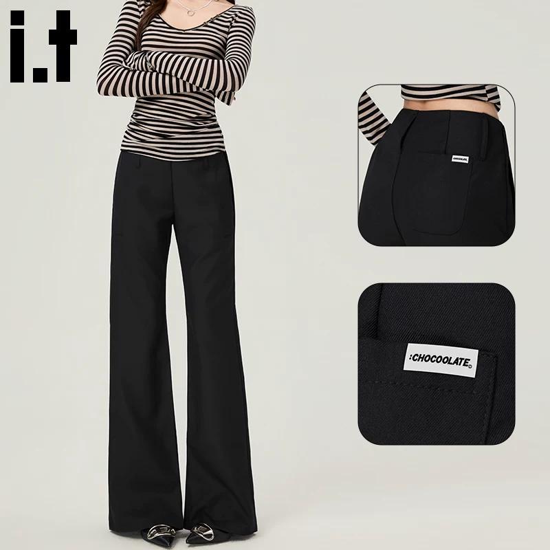 :CHOCOOLATEit Women's Old Money Style Flared Trousers
