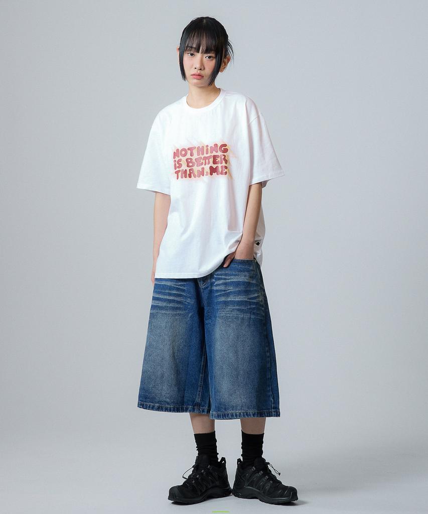 Nasttingijeubeleoldaenmi Light Lettering Tee_White