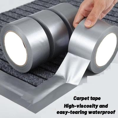 1Roll Adhesive Fabric Duct Tape Heavy Duty, Carpet Waterproof Tape,,Silver Tape Decorative, Automotive Fabric Tape 10 Meter