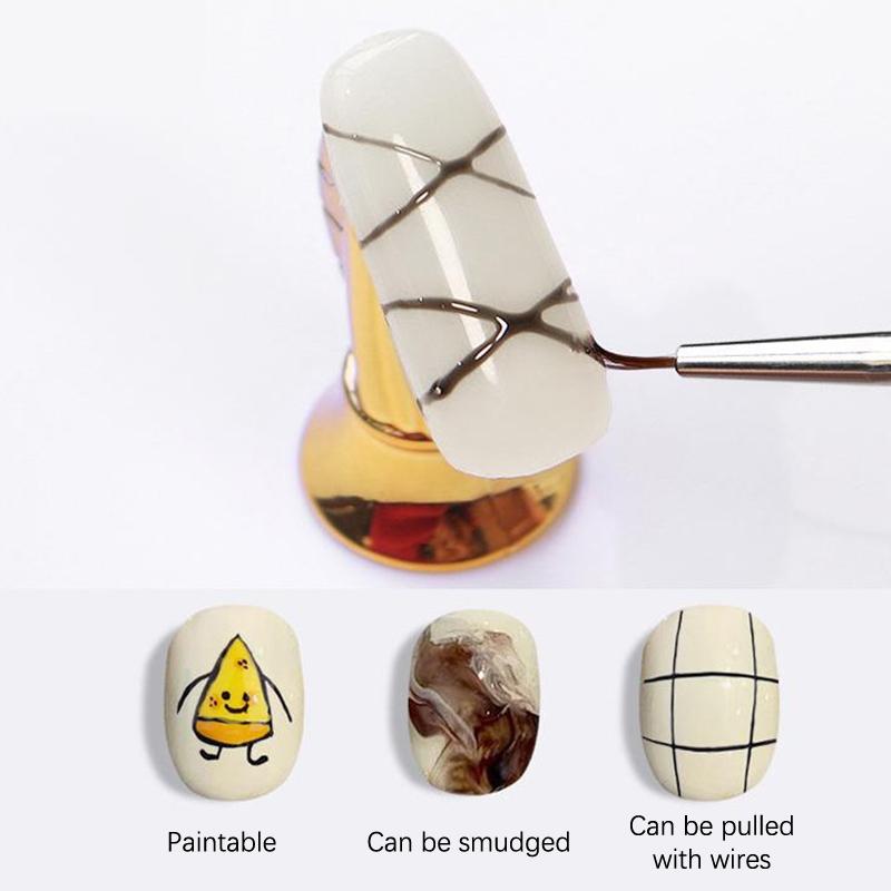 3Pcs/Set Acrylic French Stripe Nail Art Line Painting Pen 3D Tips Manicure Slim Line Drawing Pen Uv Gel Brushes Painting Tools