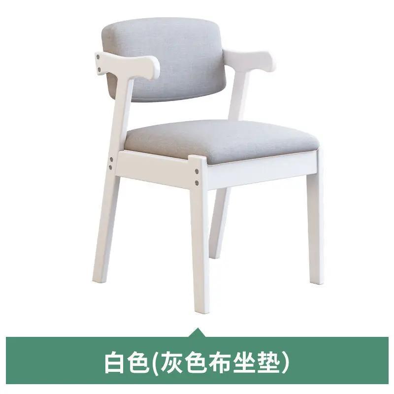 Nordic Solid Wood Dining Chair – Oak Backrest Design, Comfortable Sedentary Seat for Office, Bedroom Study & Leisure