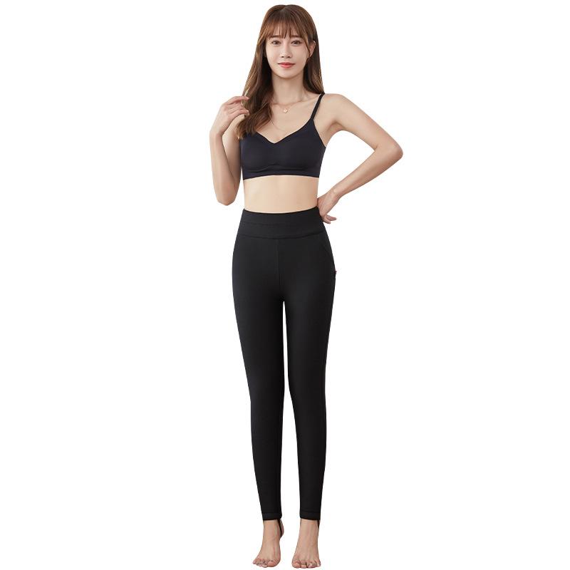 "Damen High Waist Schlankmachende Lammleder & Seidenbaumwolle Winter Leggings - Übergröße & Samtgefüttert für Extra Wärme"