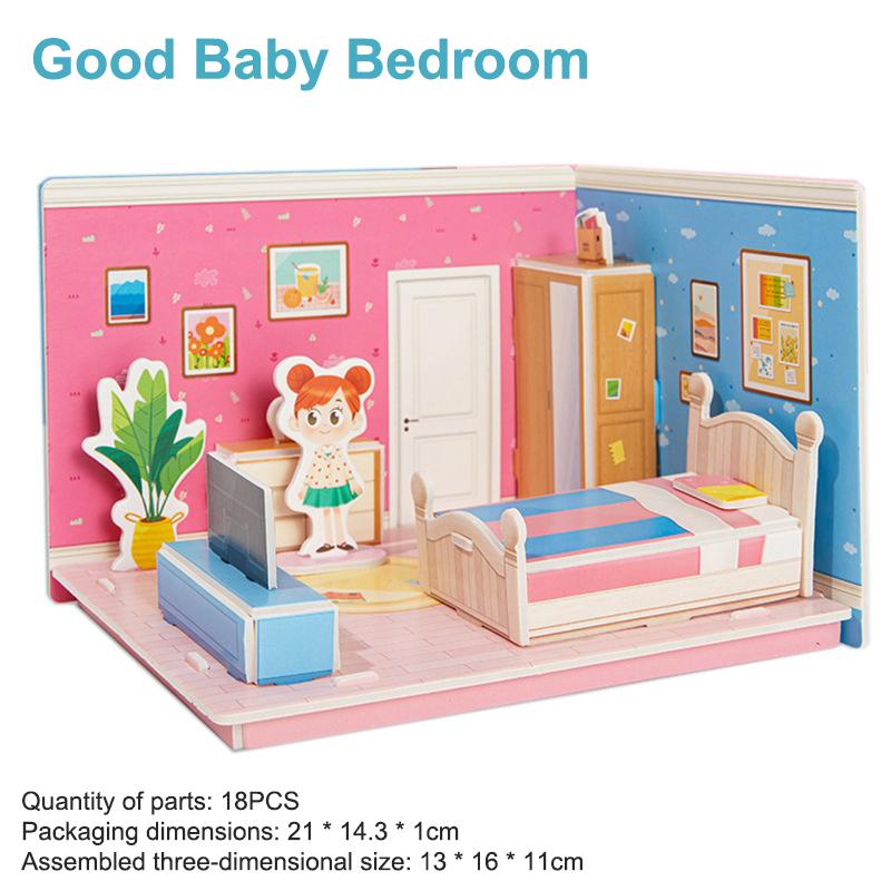 Children's Paper Puzzle 3D Model Craft House DIY Early Education And Educational Toy Assembly