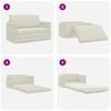 Cream Sleeper Sofa 124 X 71 X 78 Cm Velvet