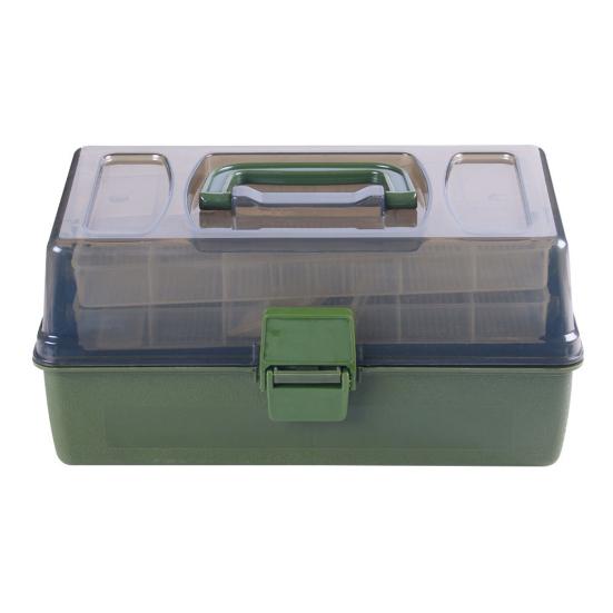 3 Layers Fishing Lure Box with Portable Handle Large Capacity Clear Heavy Duty