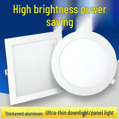 Ultra-Thin LED Recessed Round/Square Panel Ceiling Light for Living Room