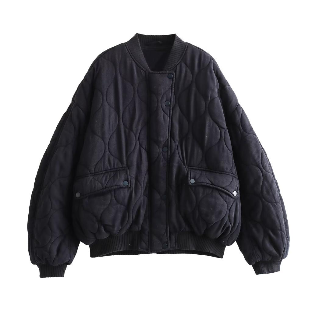 Autumn and Winter New Women's Lazy Style Fashionable Loose Washed Cotton Pilot Cotton Jacket