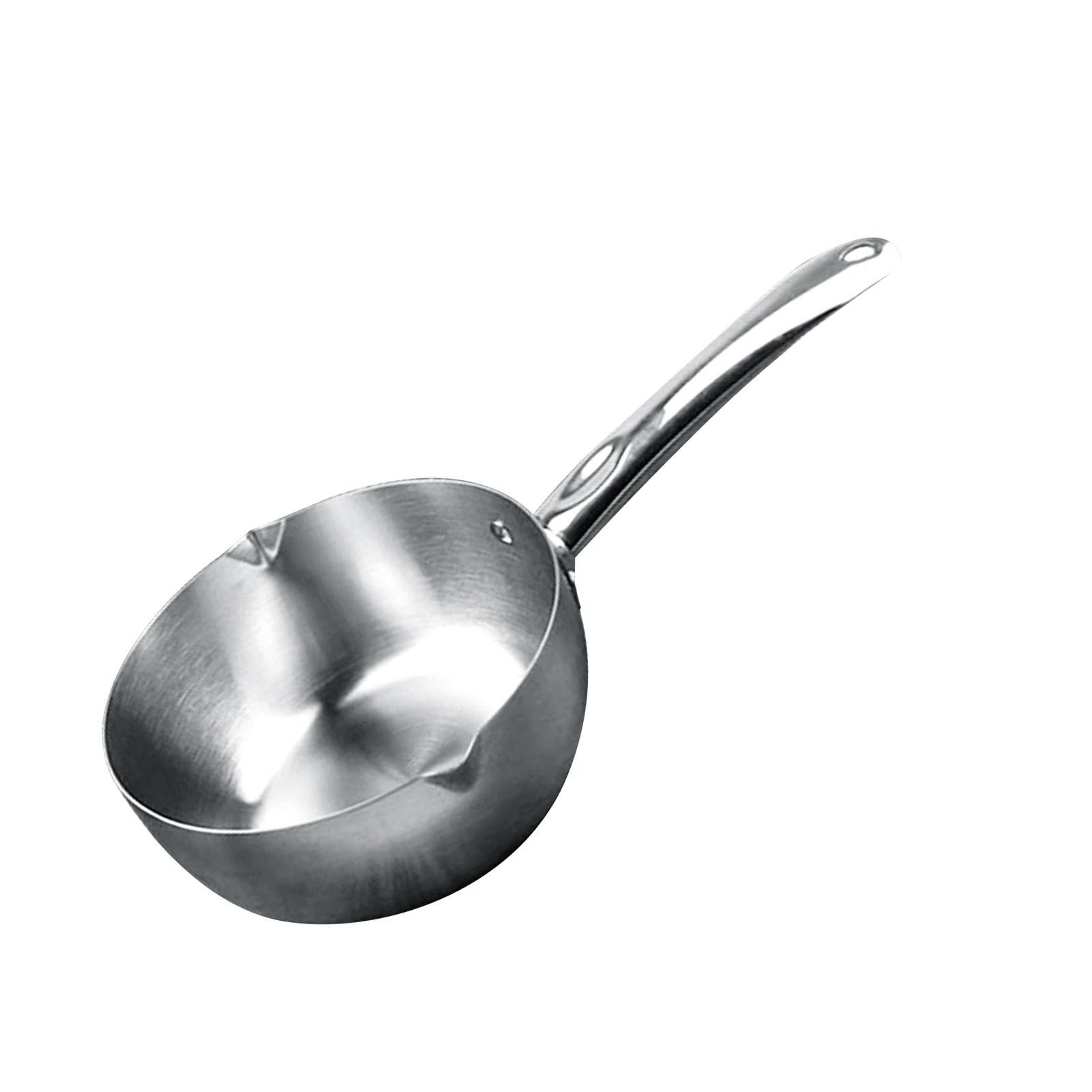 Stainless Steel Butter Warmer Pan Multifunctional Prevent Stick Milk Warmer Saucepan for Household Kitchen 22cm / 8.7in