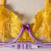 Nouveau ensemble de lingerie populaire de haute qualité pour femmes, soutien-gorge à broderies florales, transparent, sexy, avec nœud
