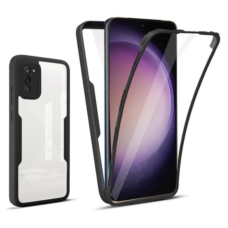 

Чехол для Samsung Galaxy S23 Ultra Plus 360, прозрачный двусторонний мягкий силиконовый чехол для телефона Samsung S 23 S23Ultra S23Plus, защитный чехол из ТПУ для всего тела Samsung Galaxy S23 Ultra чёрный