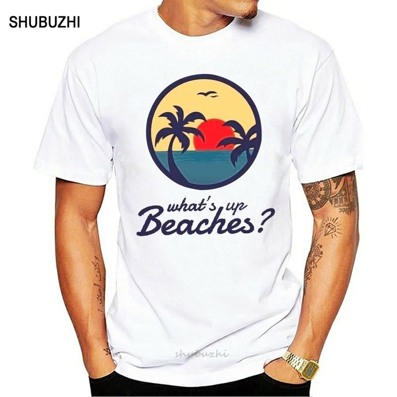 Brooklyn 99 Nine Nine Tv Show What Up Beaches T Shirt Black Size S 3Xl Men Cotton Tshirt Summer Brand Teeshirt Euro Size