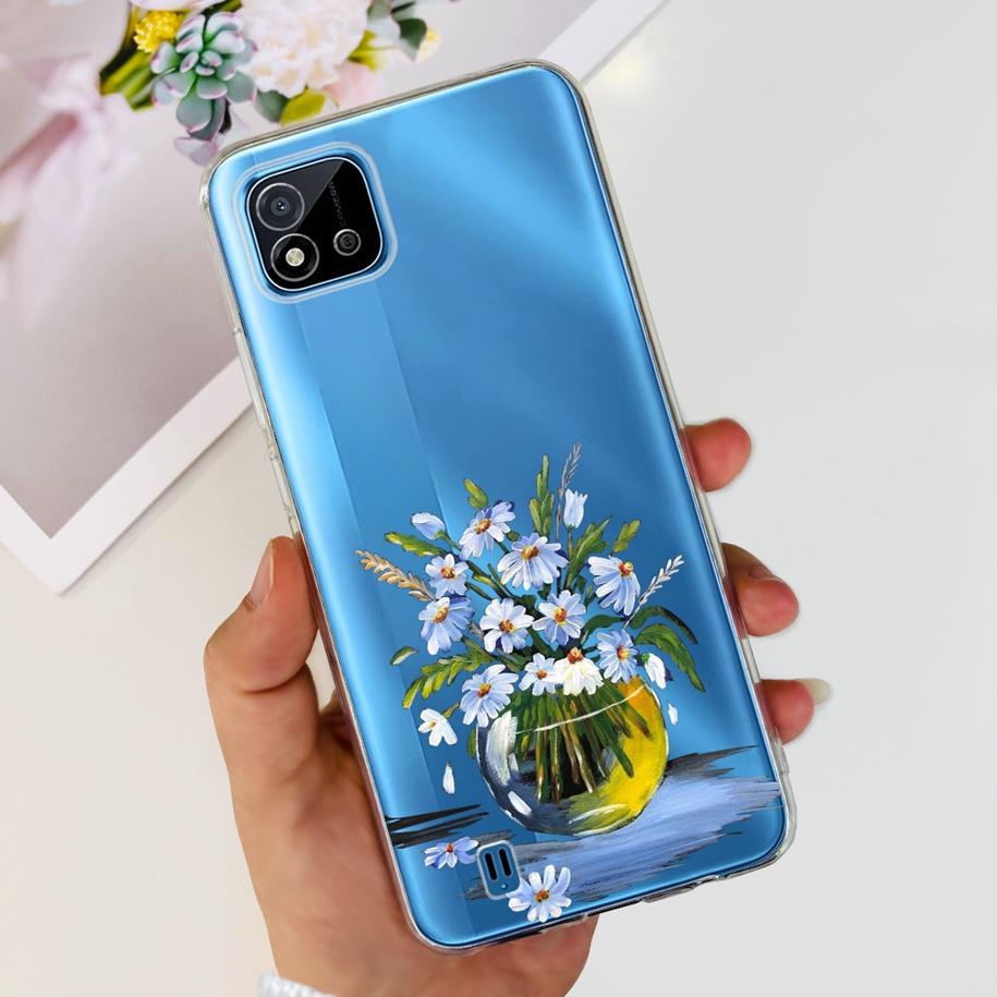 For Cover Realme C11 2021 Case Fashion Marble Love Heart Silicone Soft TPU Phone Back Cover For Realme C11 RMX2185 C20 C20A Capa