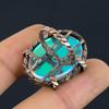 Mystic Topaz Gemstone Copper Wire Wrapped Handmade Jewelry Ring For Wedding Gift All Size