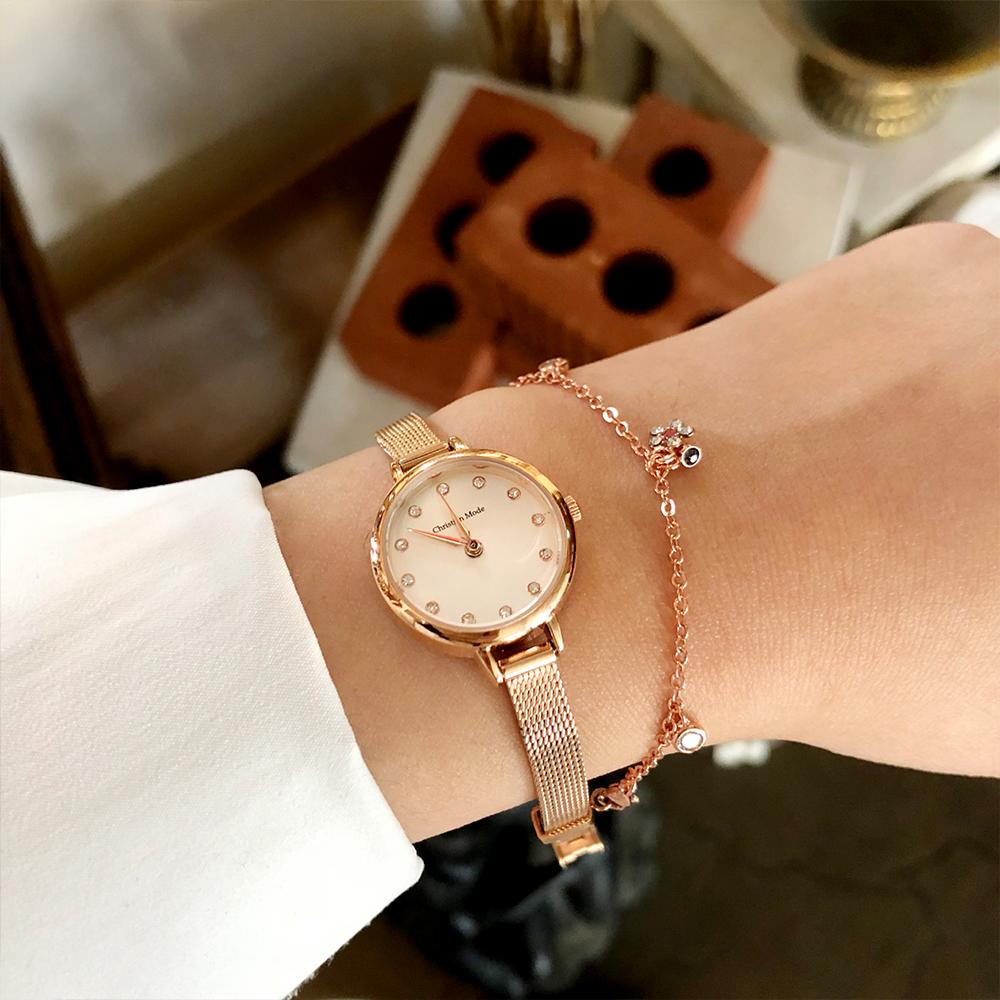 Keuliseuchyanmodeu Women'S Mesh Bracelet Watch Cm410Rg