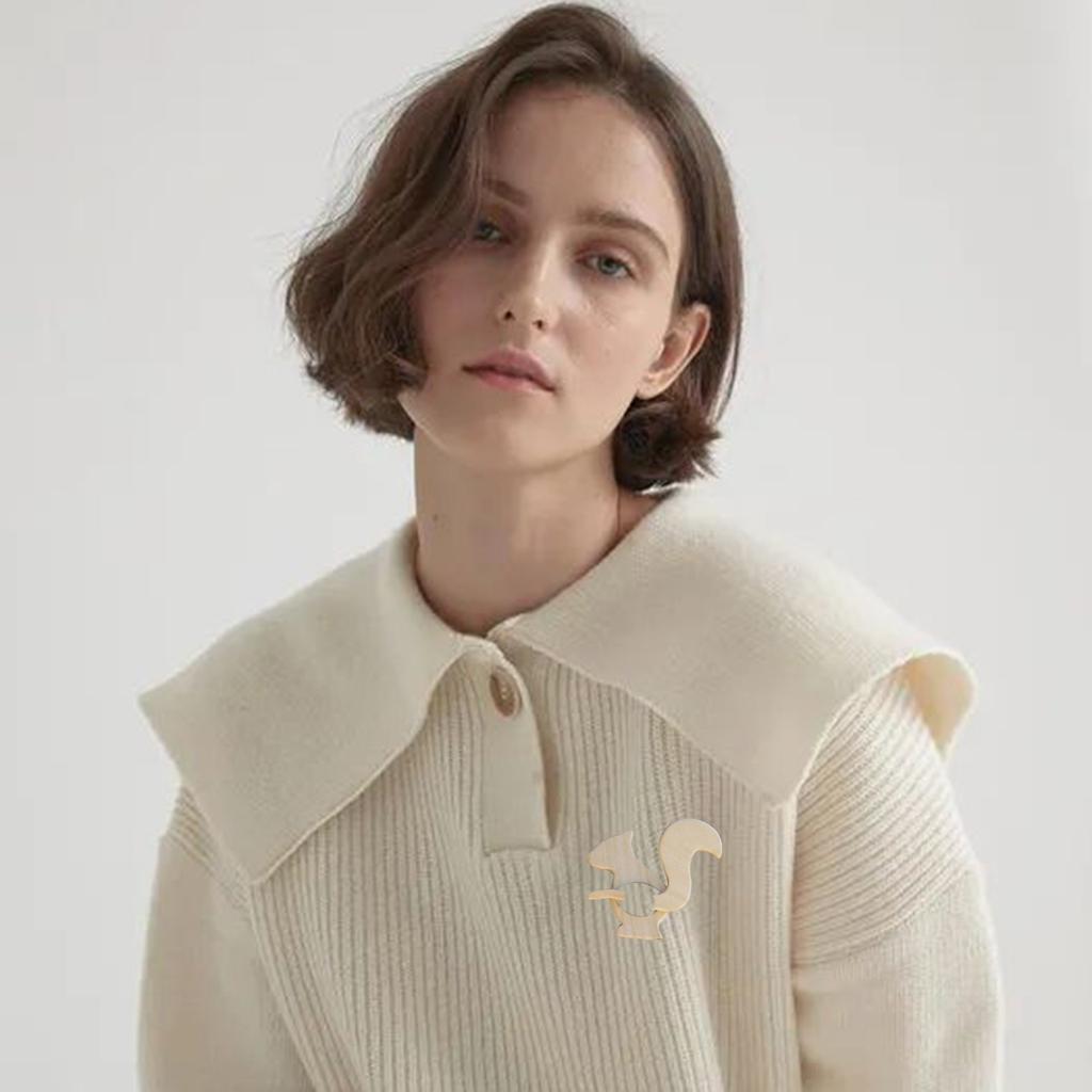 Wooden Animal Shape Brooch Creative Design Handmade Wooden Brooch Sweater Clip