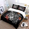 Floral Tiger Art Wall Decor Multiple Sizes Kid'S And Adults' Bedroom Exquisite 3Pc Bedding Set, Gift