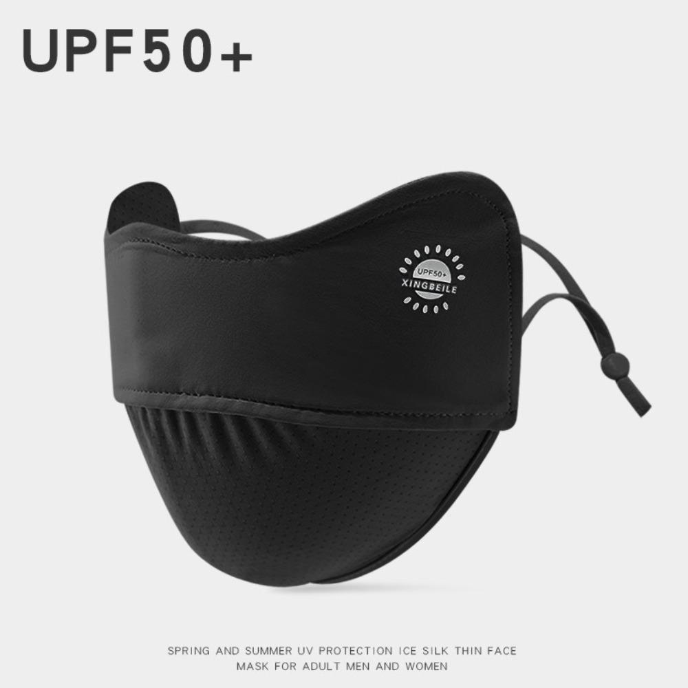 

New Breathable Ice Silk Mask Anti-UV Washable Riding Face Mask Mesh Dustproof Anti-sun Mask Four Seasons чёрный