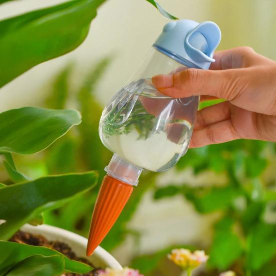 Bird Self Watering Spikes Clear Bird Bulb with Terracotta Spike Automatic Watering Spikes Plant Watering Device for Houseplants Outdoor Potted Plants