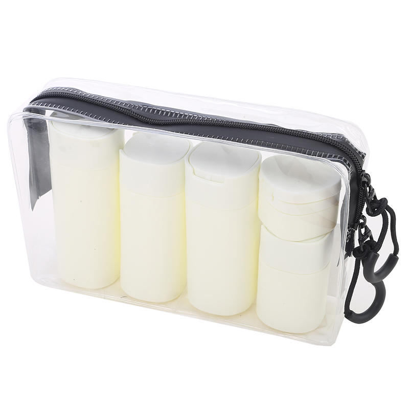 Lehká cestovní stlačitelná sada kosmetických lahviček na toaletní potřeby, plnitelná prázdná nádobka na tekutiny, krémy, pleťová mléka, dávkovač