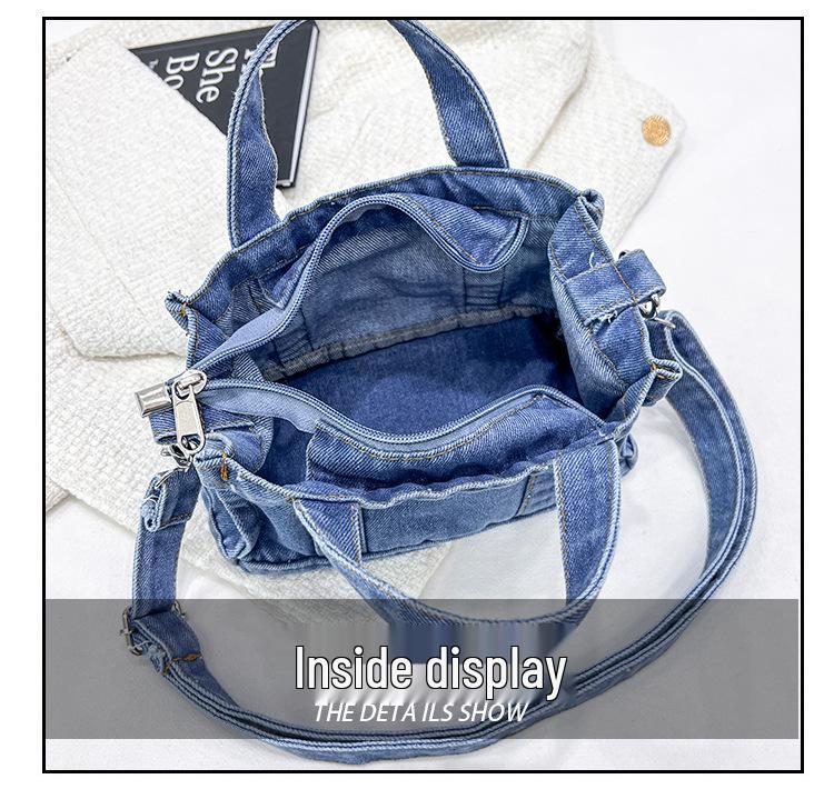 2023 Fall/Winter Women's Mini Denim Crossbody Bag In Simple Korean Style