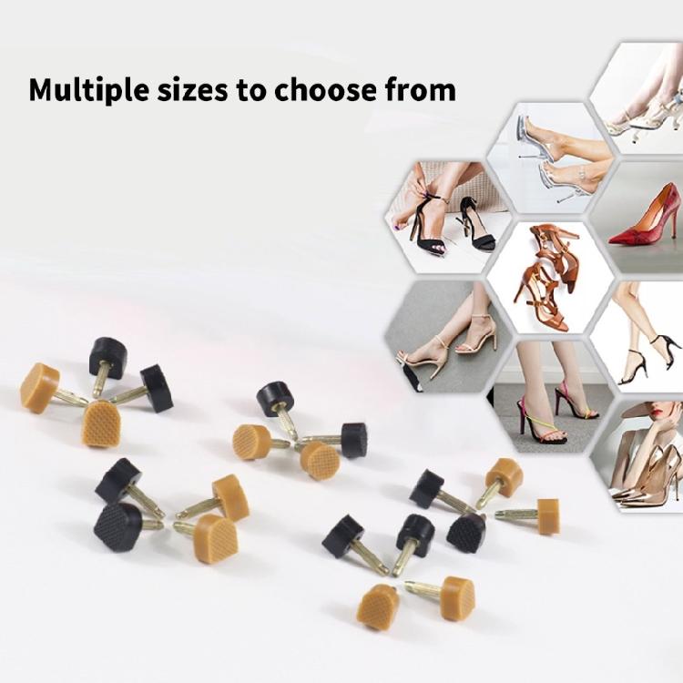 Quiet Walking Heel Pads Caps With Antislip Design Includes Pliers and Storage Case Women's High Heel Tips Replacement