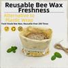 Reusable Beeswax Bread Bags Organic Linen Lock Closure Sourdough Bread Bags Beeswax Coated Freshness Preservation