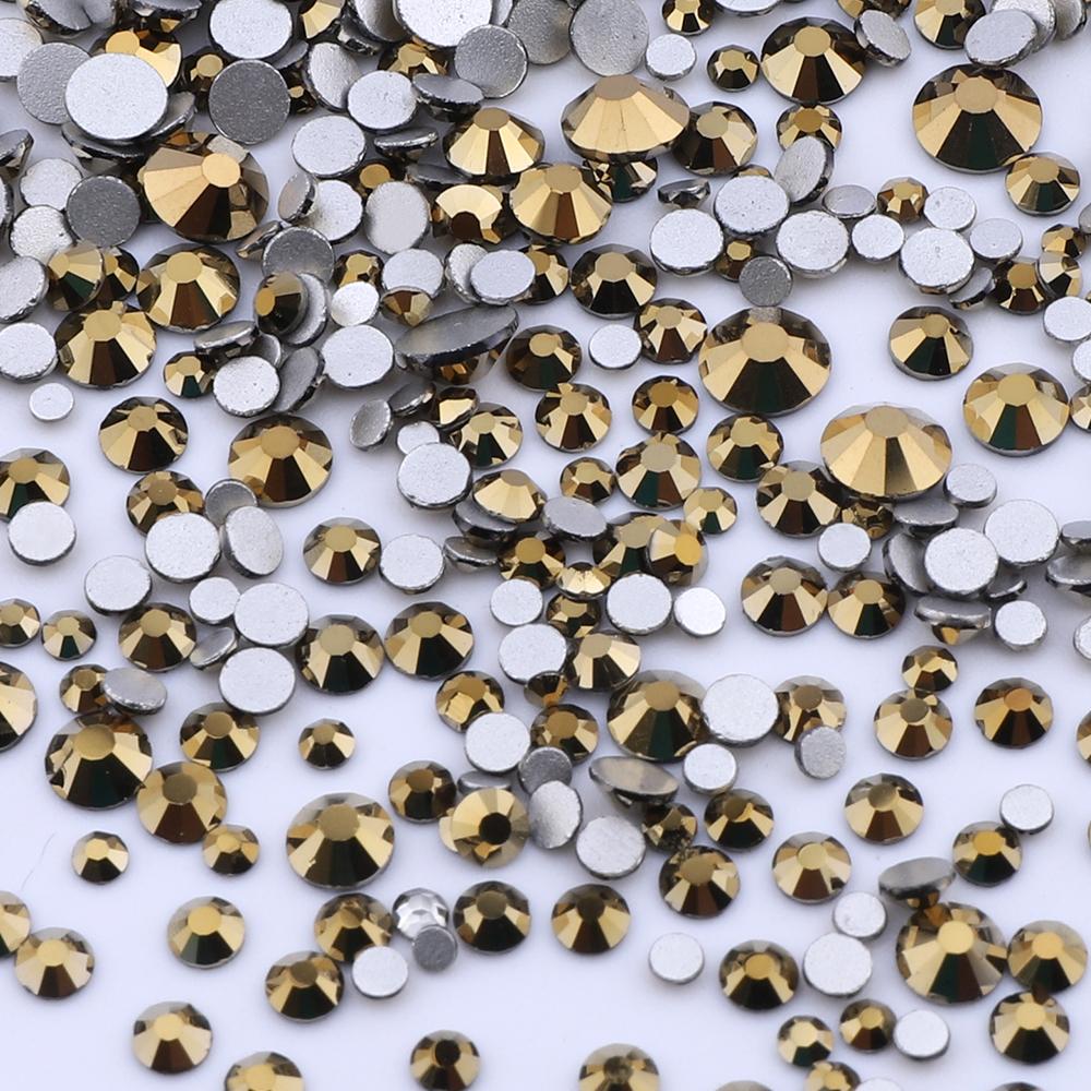 Rhinestones Multi Sizes Colorful Non Hotfix Rhinestone Flat Back Nail Rhinestones for DIY Crafts